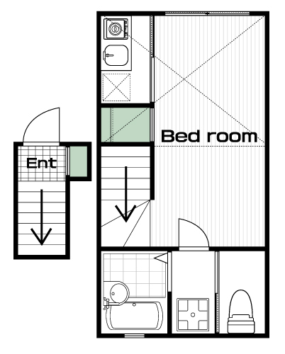 東小金井駅の賃貸 66,000円 間取り図