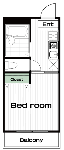 大塚・帝京大学駅の賃貸 55,000円 間取り図