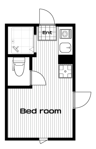 氷川台駅の賃貸 54,000円 間取り図