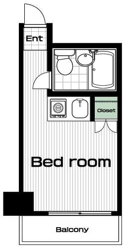 八王子駅の賃貸 28,000円 間取り図