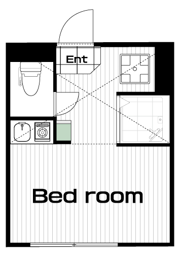 鷺ノ宮駅の賃貸 59,000円 間取り図