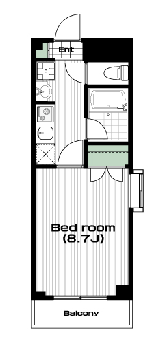 ふじみ野駅の賃貸 60,000円 間取り図