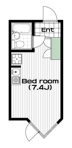 巣鴨駅の賃貸 70,000円 間取り図