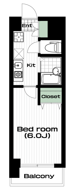 等々力駅の賃貸 80,000円 間取り図