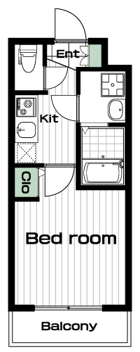鷺沼駅の賃貸 76,500円 間取り図