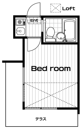 三ツ沢上町駅の賃貸 35,000円 間取り図