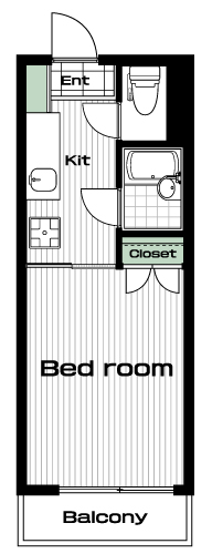 白楽駅の賃貸 51,000円 間取り図