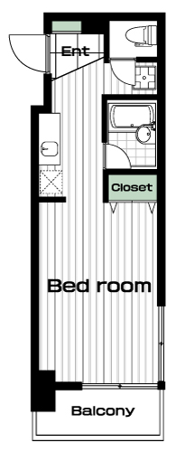 五反田駅の賃貸 86,000円 間取り図