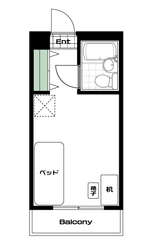目白駅の賃貸 62,000円 間取り図