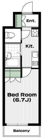 下丸子駅の賃貸 97,000円 間取り図