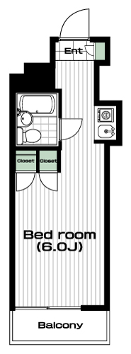 桜新町駅の賃貸 45,000円 間取り図