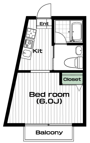 向ヶ丘遊園駅の賃貸 42,000円 間取り図