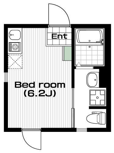 三軒茶屋駅の賃貸 77,000円 間取り図