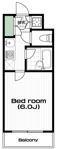中野駅の賃貸 69,000円 間取り図