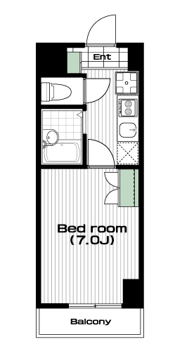 錦糸町駅の賃貸 69,000円 間取り図