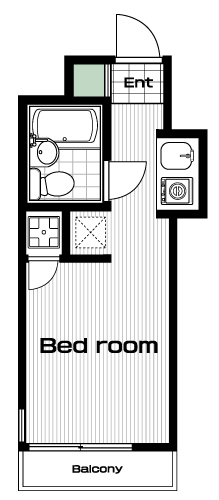 中野坂上駅の賃貸 82,000円 間取り図