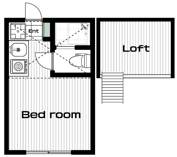 和田町駅の賃貸 49,000円 間取り図