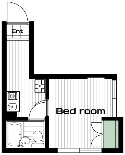 武蔵小杉駅の賃貸 43,000円 間取り図