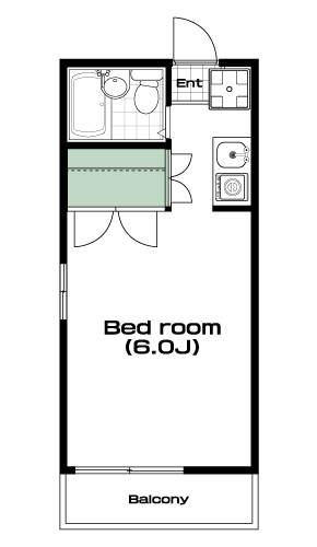 南与野駅の賃貸 31,000円 間取り図