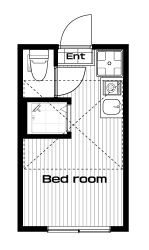 高田馬場駅の賃貸 70,000円 間取り図