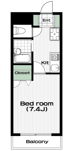 柿生駅の賃貸 56,000円 間取り図