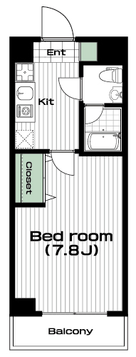 二子玉川駅の賃貸 87,000円 間取り図