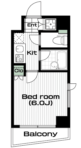 大井町駅の賃貸 79,000円 間取り図
