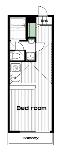 南与野駅の賃貸 45,000円 間取り図