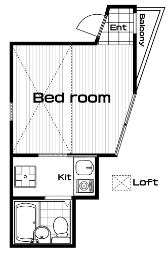 蒲田駅の賃貸 65,000円 間取り図
