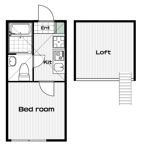 鶴川駅の賃貸 50,000円 間取り図