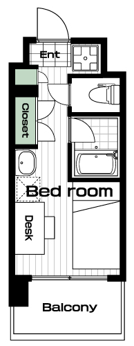 元住吉駅の賃貸 71,000円 間取り図