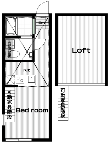 日吉駅の賃貸 72,000円 間取り図