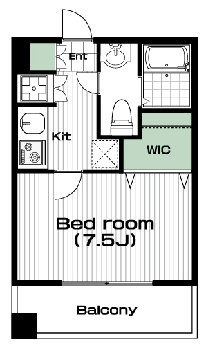 日吉駅の賃貸 93,000円 間取り図
