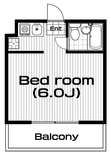 生田駅の賃貸 45,000円 間取り図