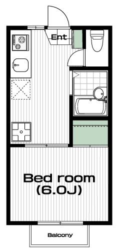 一橋学園駅の賃貸 52,000円 間取り図