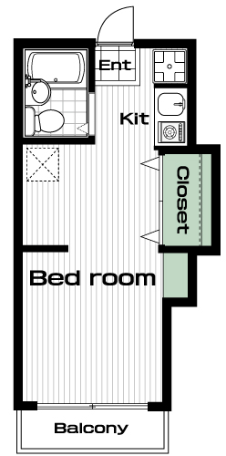駒場東大前駅の賃貸 60,000円 間取り図
