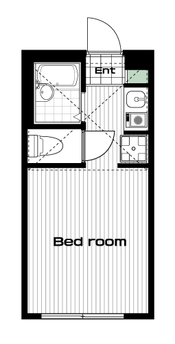板橋駅の賃貸 64,000円 間取り図