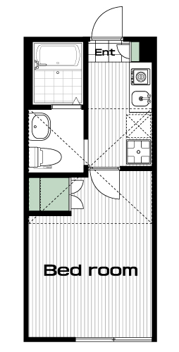 中央大学・明星大学駅の賃貸 58,000円 間取り図