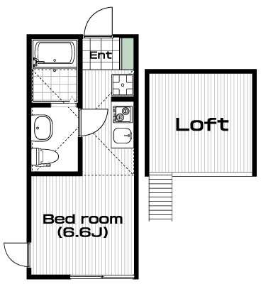 和田町駅の賃貸 63,000円 間取り図