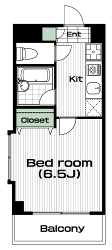 溝の口駅の賃貸 75,000円 間取り図
