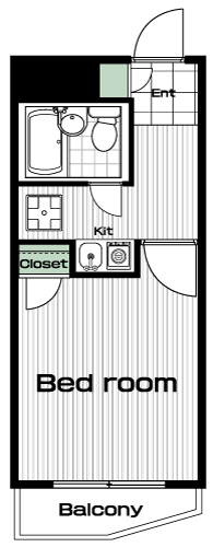 駒沢大学駅の賃貸 65,000円 間取り図