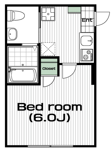 八王子駅の賃貸 65,000円 間取り図