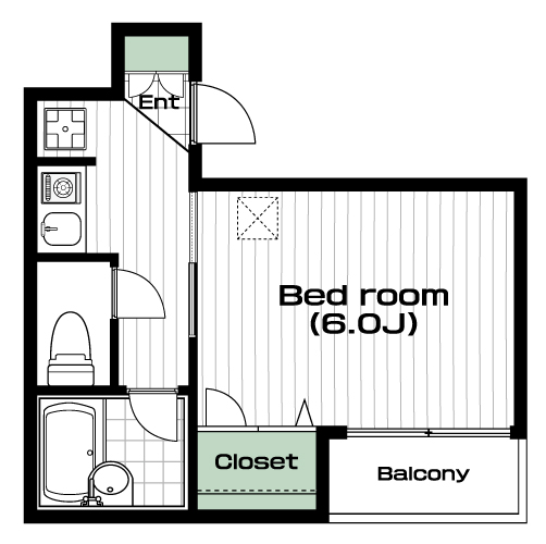 下北沢駅の賃貸 85,000円 間取り図