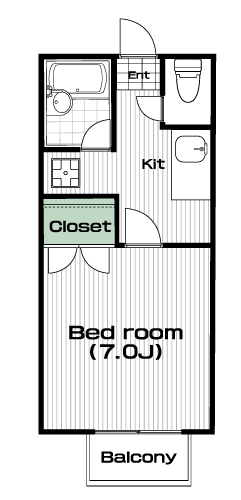 白楽駅の賃貸 63,000円 間取り図