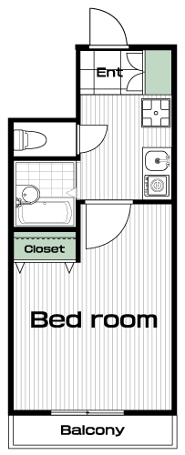 高田馬場駅の賃貸 68,000円 間取り図