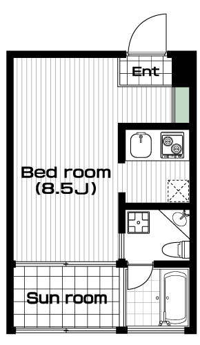 京王堀之内駅の賃貸 69,000円 間取り図