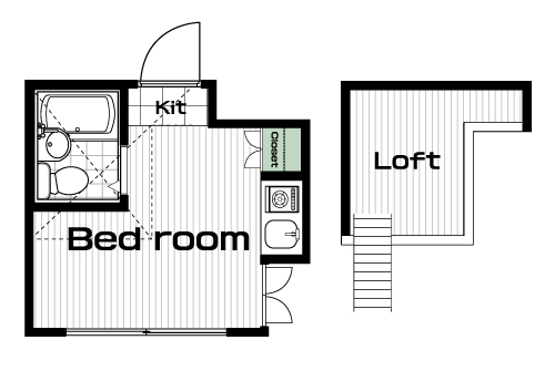 溝の口駅の賃貸 36,000円 間取り図