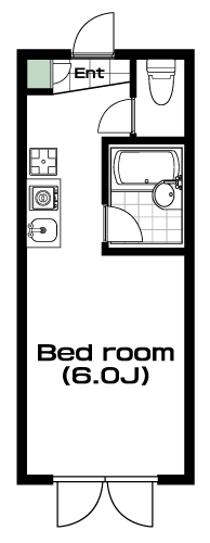 青葉台駅の賃貸 44,000円 間取り図