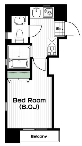 早稲田駅の賃貸 96,000円 間取り図