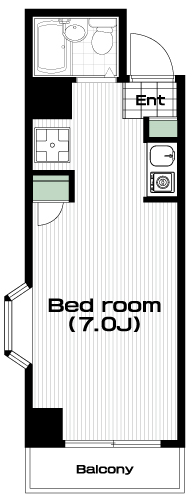 高田馬場駅の賃貸 63,000円 間取り図